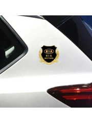 Металлическая эмблема на автомобиль "KIA" самоклеящаяся